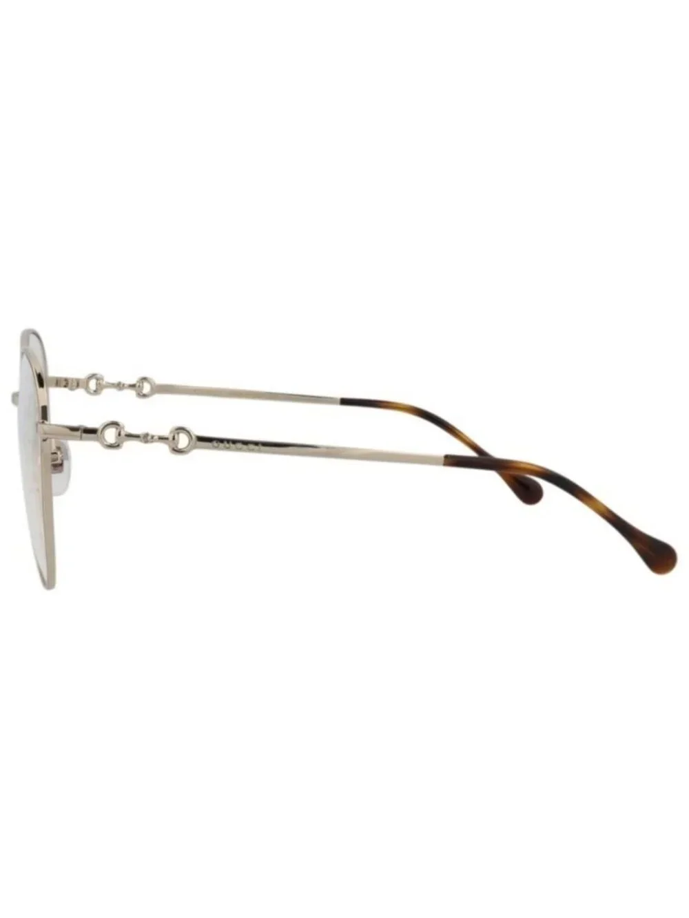 New Gucci Womens Cat Eye Gold Gold Transparent Fashion Designer Eyeglasses